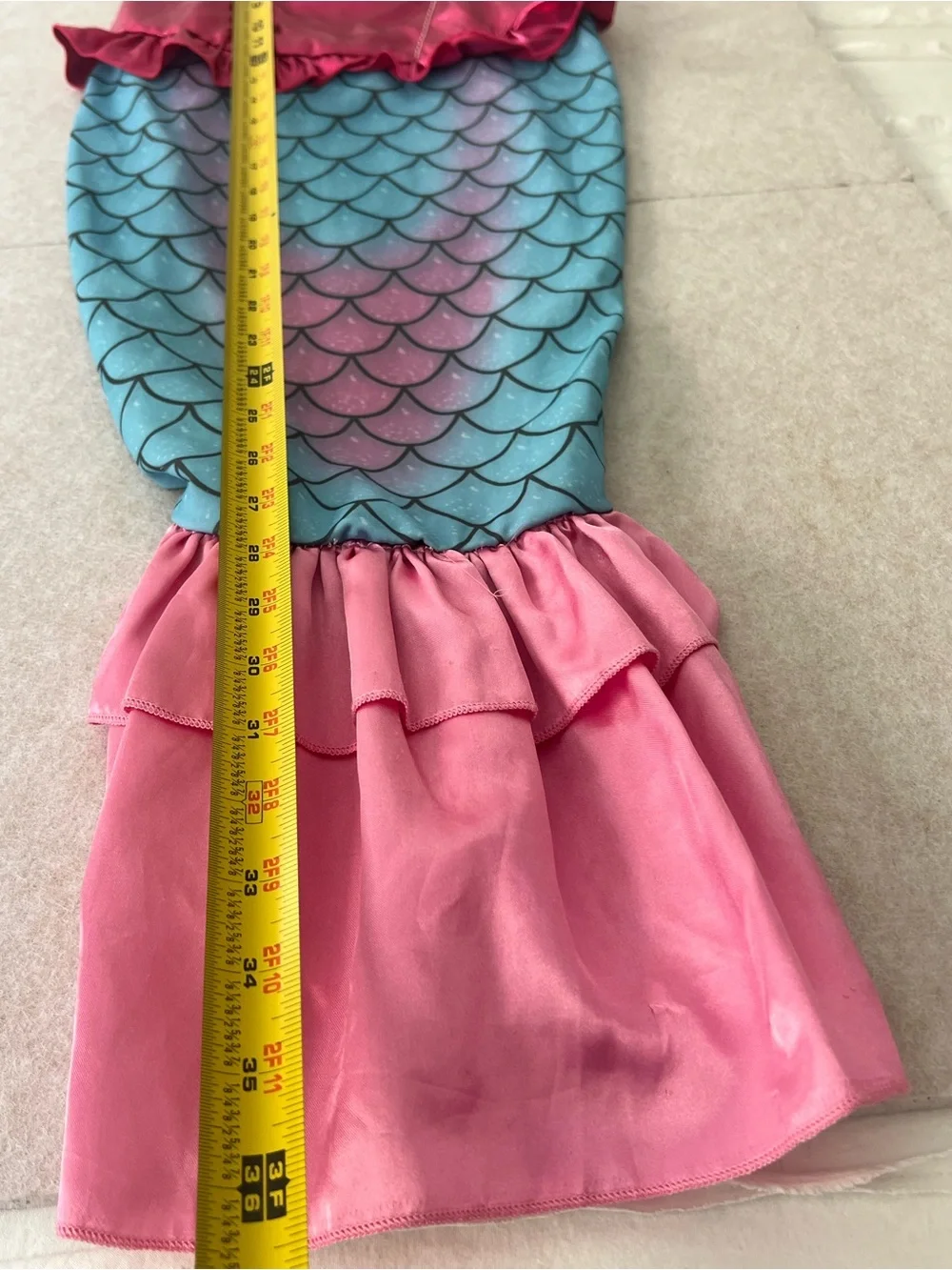 Girls Pink and Teal Mermaid Costume Dress - Kids Costume